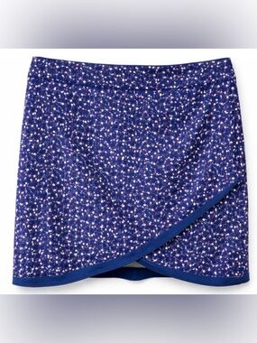 EUC- Peter Millar Women’s Navy and Floral Laura Wrap Golf Skort. Size M